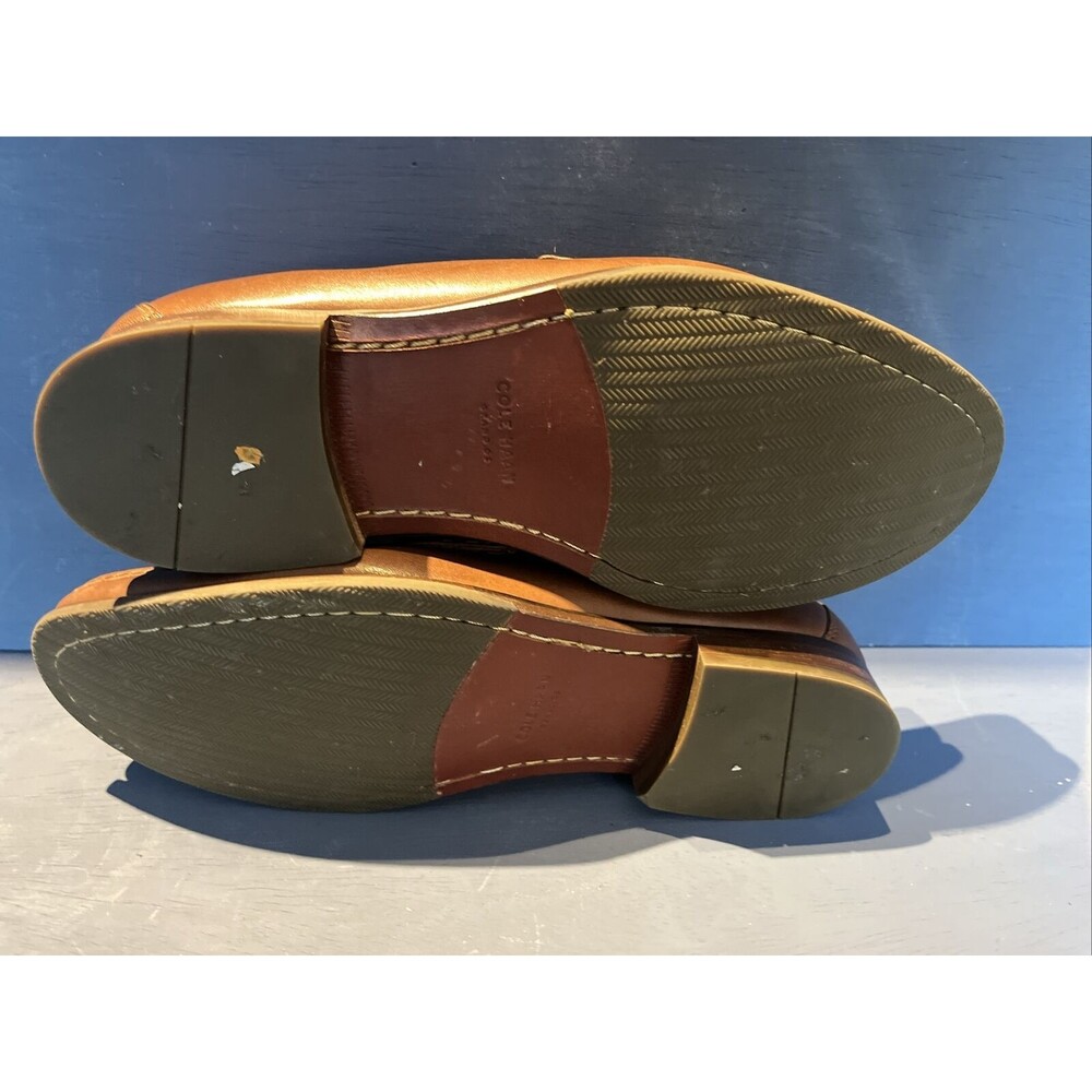 Cole Haan grand OS mens size 9 M leather penny loafer Shoe Slip On Brown C22771 - Picture 8 of 10